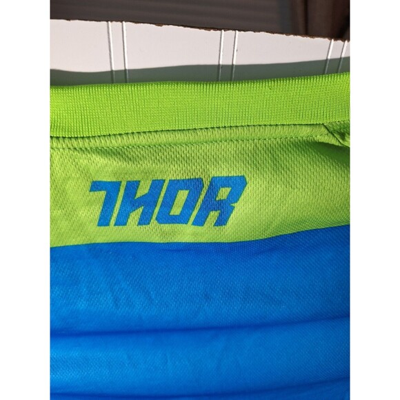 NOS Thor Blue Green Phase Ramble MX Motocross Jersey Adult XL PHASE 2016‎ - Picture 5 of 7